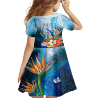 Personalised Kosrae Constitution Day Family Matching Tank Maxi Dress and Hawaiian Shirt Humpback Whale Tropical Flowers LT05 - Polynesian Pride