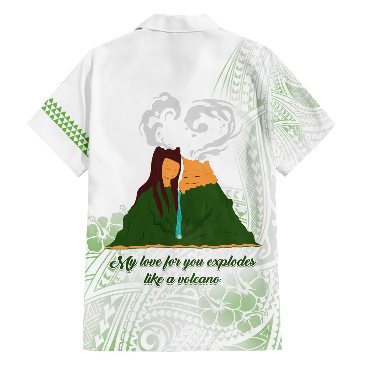 Personalised I LAVA YOU Volcano Valentine Hawaiian Shirt Polynesian Tribal Pattern LT05 - Polynesian Pride