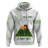 Personalised I LAVA YOU Volcano Valentine Zip Hoodie Polynesian Tribal Pattern LT05 Pullover Hoodie White - Polynesian Pride
