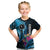 Personalised FSM Chuuk State Kid T Shirt Tropical Flowers Tribal Pattern LT05 Blue - Polynesian Pride