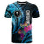 Personalised FSM Chuuk State T Shirt Tropical Flowers Tribal Pattern LT05 Blue - Polynesian Pride