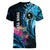 Personalised FSM Chuuk State Women V Neck T Shirt Tropical Flowers Tribal Pattern LT05 - Polynesian Pride