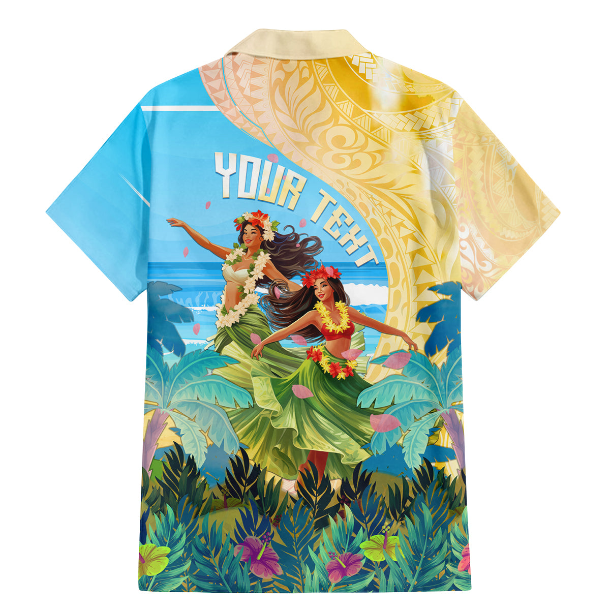 Personalised Hawaii Honolulu Festival Family Matching Mermaid Dress and Hawaiian Shirt Hula Girls Tropical Vibe LT05 - Polynesian Pride
