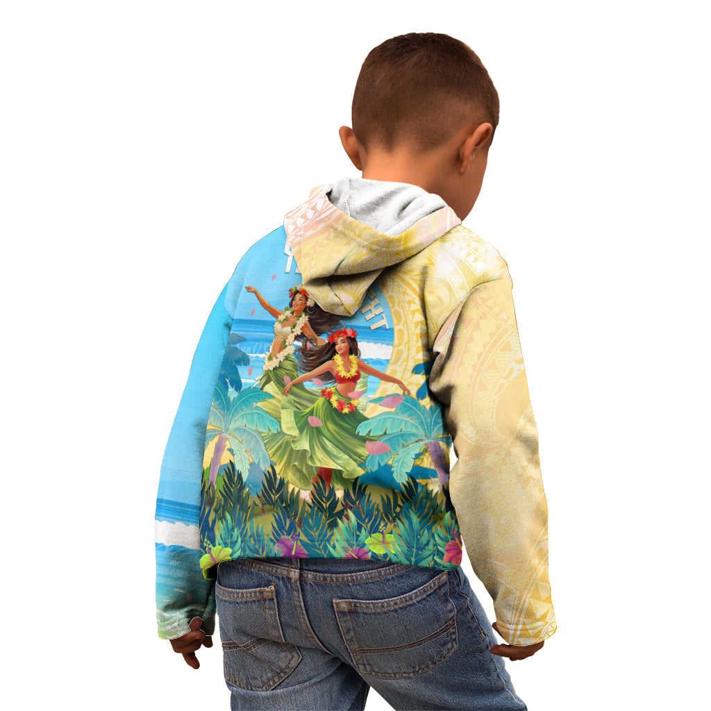 Personalised Hawaii Honolulu Festival Kid Hoodie Hula Girls Tropical Vibe LT05 - Polynesian Pride