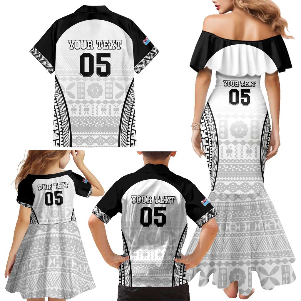 Custom Fiji Tapa Football Family Matching Mermaid Dress and Hawaiian Shirt Sporty Style LT05 - Polynesian Pride