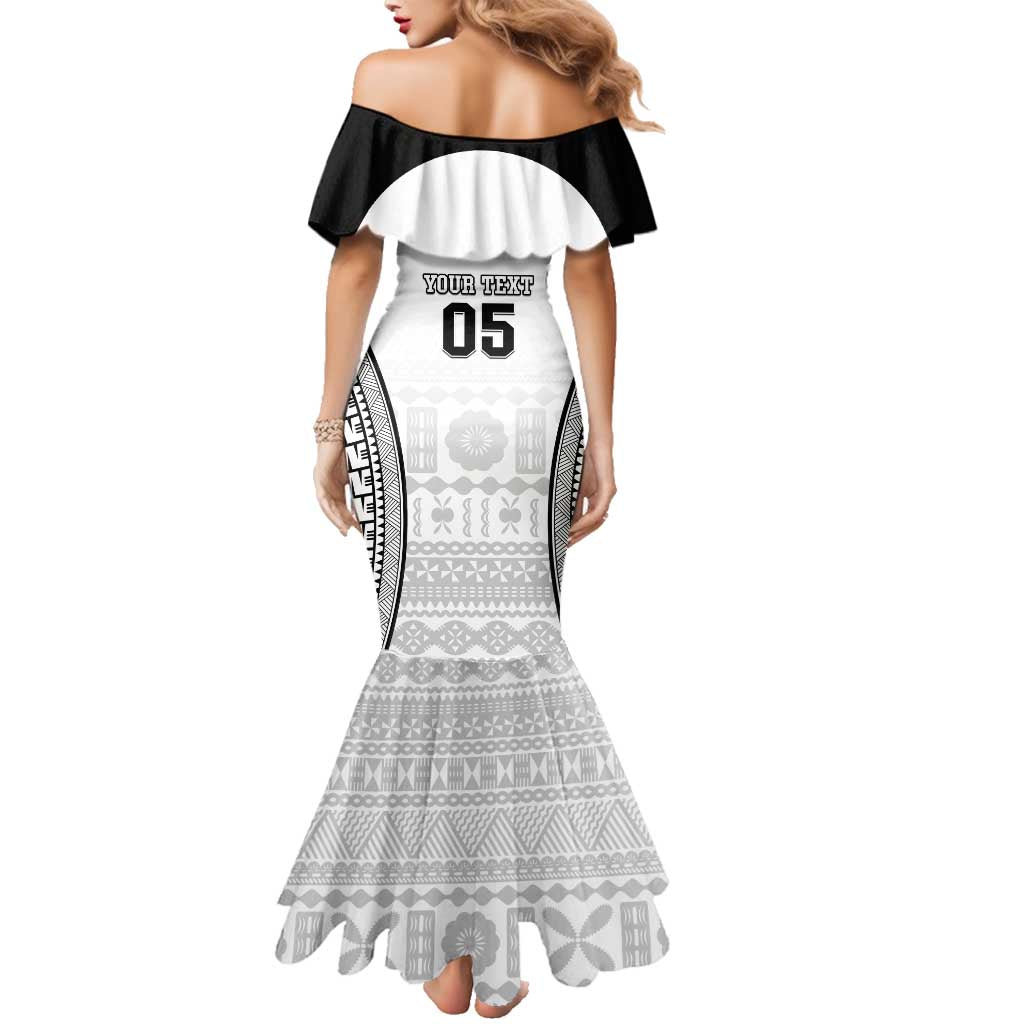 Custom Fiji Tapa Football Family Matching Mermaid Dress and Hawaiian Shirt Sporty Style LT05 - Polynesian Pride