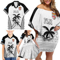 Custom Fiji Tapa Football Family Matching Off Shoulder Short Dress and Hawaiian Shirt Sporty Style LT05 - Polynesian Pride