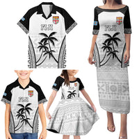 Custom Fiji Tapa Football Family Matching Puletasi and Hawaiian Shirt Sporty Style LT05 - Polynesian Pride