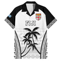 Custom Fiji Tapa Football Family Matching Puletasi and Hawaiian Shirt Sporty Style LT05 Dad's Shirt - Short Sleeve White - Polynesian Pride