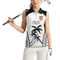 Custom Fiji Tapa Football Women Sleeveless Polo Shirt Sporty Style LT05 - Polynesian Pride