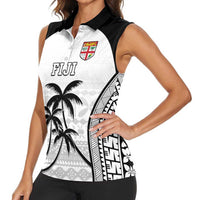 Custom Fiji Tapa Football Women Sleeveless Polo Shirt Sporty Style LT05 - Polynesian Pride