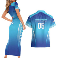 Custom Fiji Football Couples Matching Short Sleeve Bodycon Dress and Hawaiian Shirt Fijian Tapa Pattern LT05 - Polynesian Pride