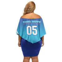 Custom Fiji Football Family Matching Off Shoulder Short Dress and Hawaiian Shirt Fijian Tapa Pattern LT05 - Polynesian Pride