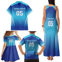 Custom Fiji Football Family Matching Tank Maxi Dress and Hawaiian Shirt Fijian Tapa Pattern LT05 - Polynesian Pride