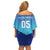 Custom Fiji Football Off Shoulder Short Dress Fijian Tapa Pattern