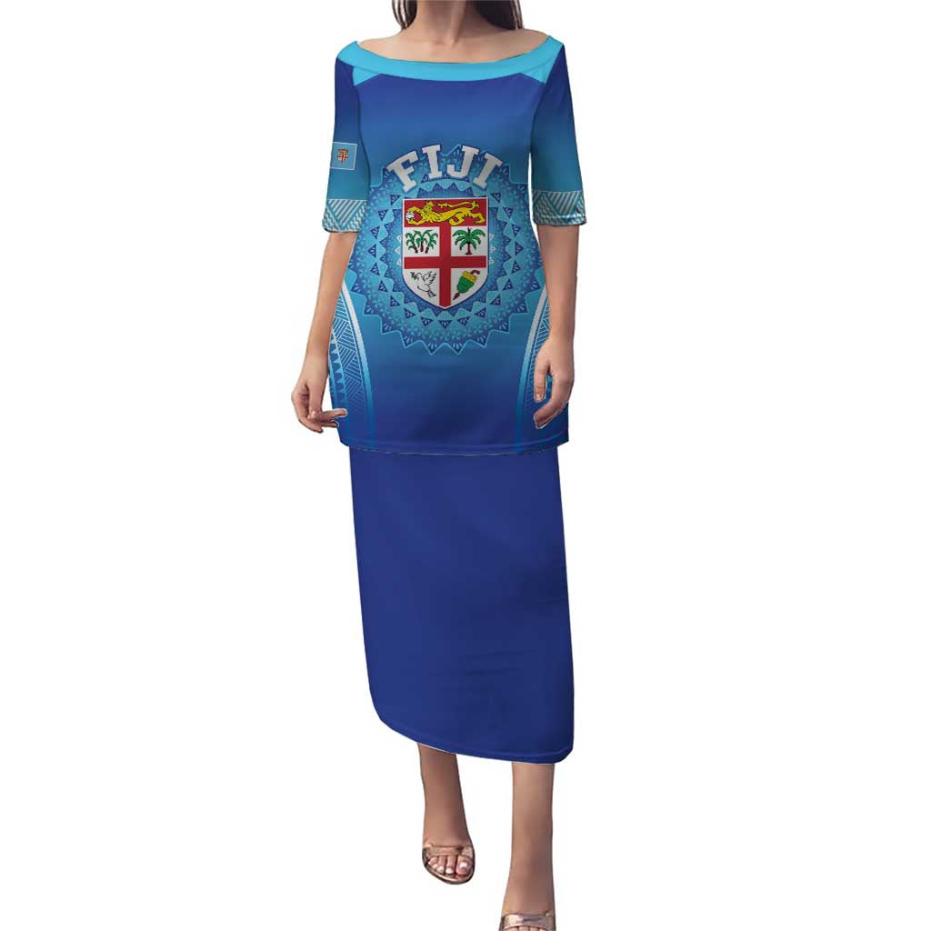 Custom Fiji Football Puletasi Fijian Tapa Pattern
