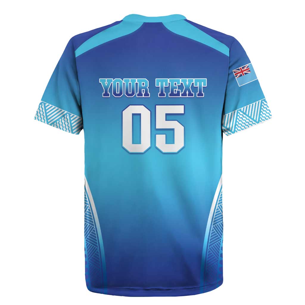 Custom Fiji Football Rugby Jersey Fijian Tapa Pattern
