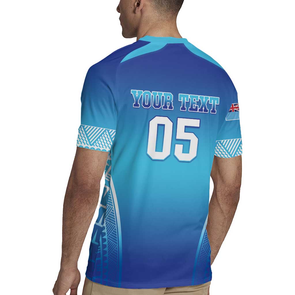 Custom Fiji Football Rugby Jersey Fijian Tapa Pattern