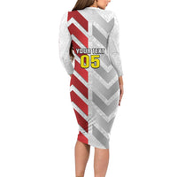 Custom New Caledonia Football Family Matching Long Sleeve Bodycon Dress and Hawaiian Shirt Unique Style LT05 - Polynesian Pride