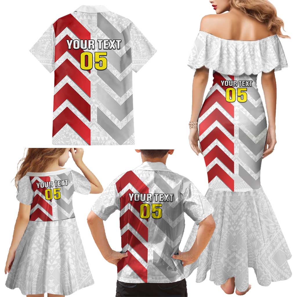 Custom New Caledonia Football Family Matching Mermaid Dress and Hawaiian Shirt Unique Style LT05 - Polynesian Pride