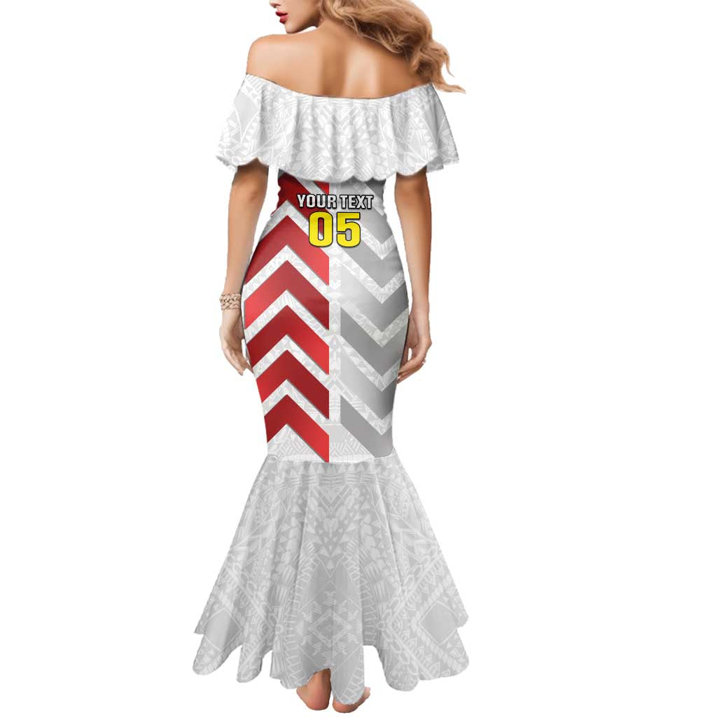 Custom New Caledonia Football Family Matching Mermaid Dress and Hawaiian Shirt Unique Style LT05 - Polynesian Pride