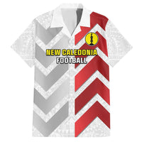 Custom New Caledonia Football Family Matching Off Shoulder Maxi Dress and Hawaiian Shirt Unique Style LT05 Dad's Shirt - Short Sleeve Red - Polynesian Pride