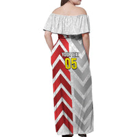 Custom New Caledonia Football Family Matching Off Shoulder Maxi Dress and Hawaiian Shirt Unique Style LT05 - Polynesian Pride