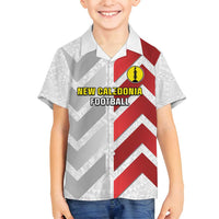 Custom New Caledonia Football Family Matching Off Shoulder Maxi Dress and Hawaiian Shirt Unique Style LT05 Son's Shirt Red - Polynesian Pride