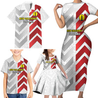 Custom New Caledonia Football Family Matching Short Sleeve Bodycon Dress and Hawaiian Shirt Unique Style LT05 - Polynesian Pride