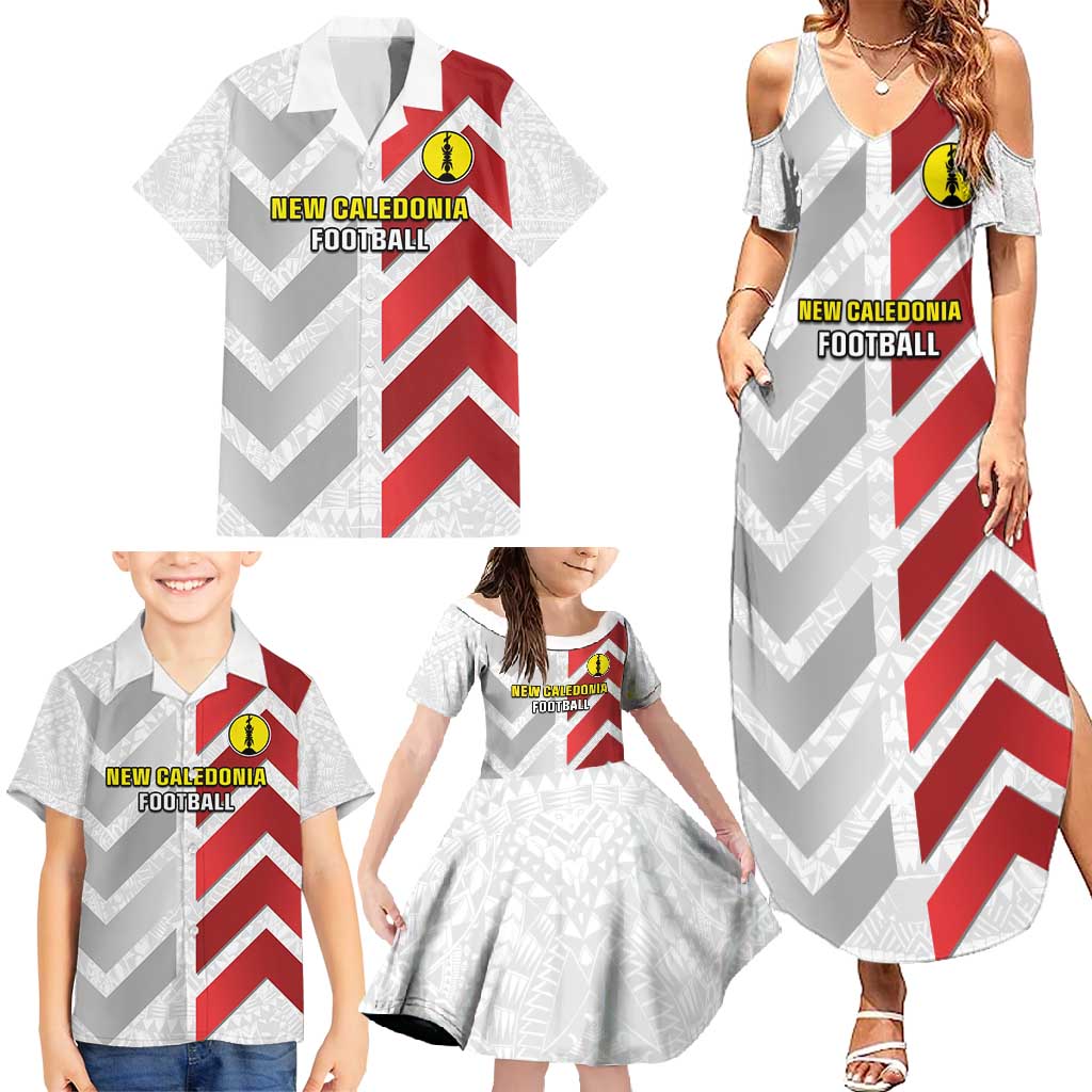 Custom New Caledonia Football Family Matching Summer Maxi Dress and Hawaiian Shirt Unique Style LT05 - Polynesian Pride