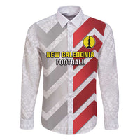 Custom New Caledonia Football Family Matching Tank Maxi Dress and Hawaiian Shirt Unique Style LT05 Dad's Shirt - Long Sleeve Red - Polynesian Pride