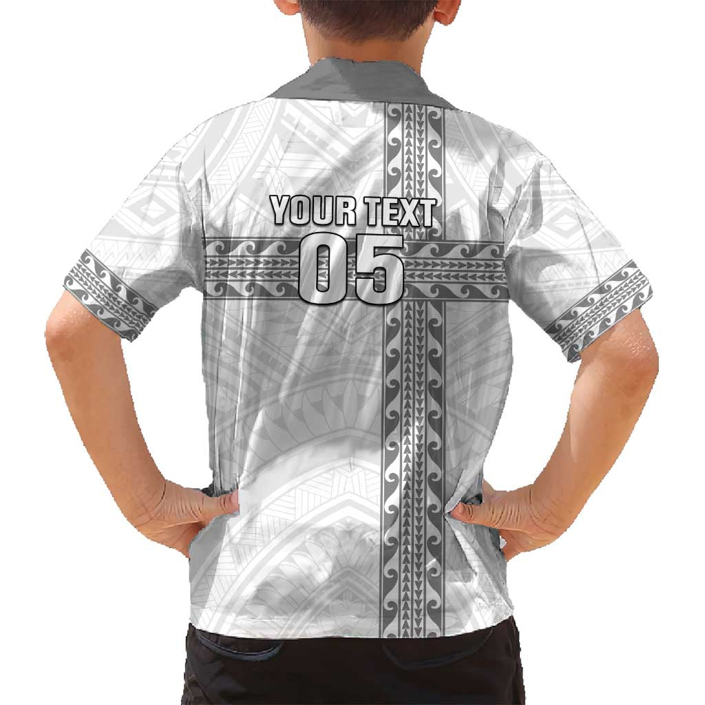 Custom New Caledonia Football Family Matching Off Shoulder Short Dress and Hawaiian Shirt Go The Kagus LT05 - Polynesian Pride