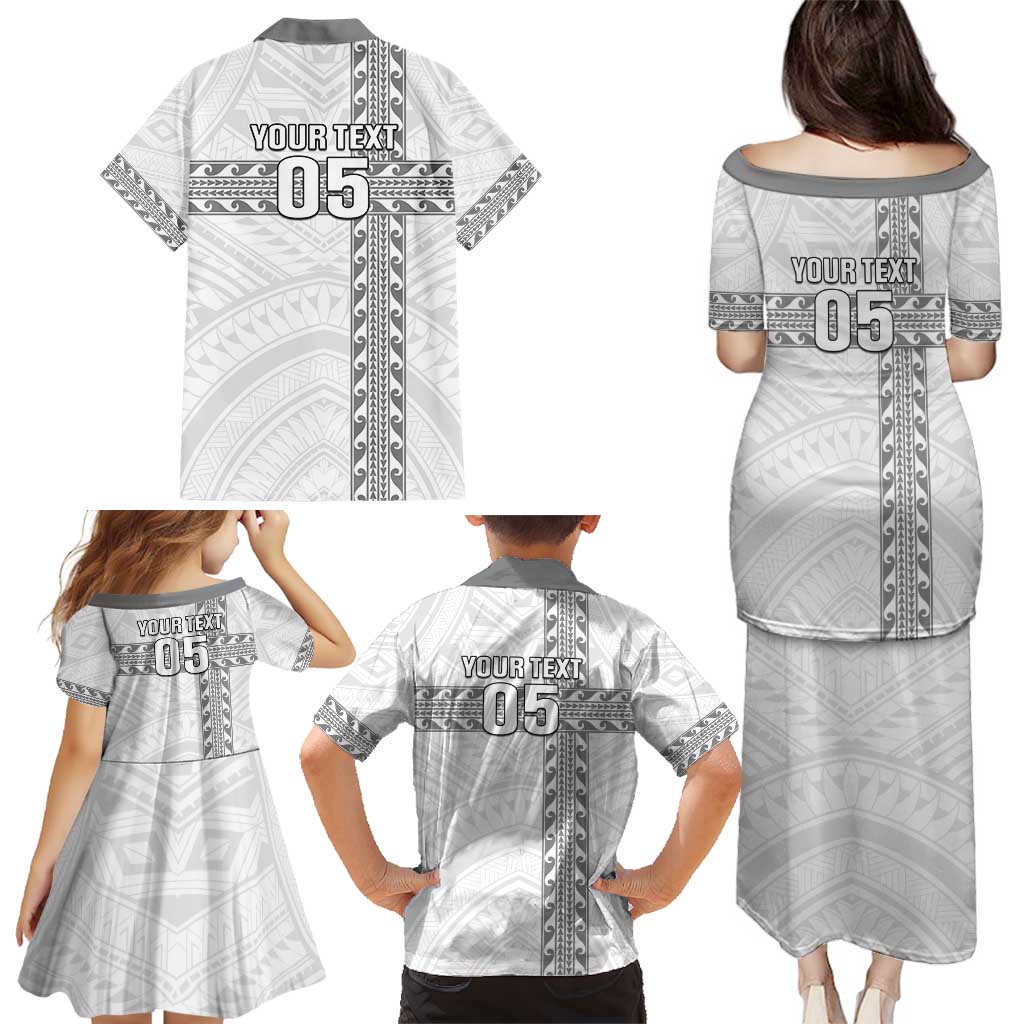 Custom New Caledonia Football Family Matching Puletasi and Hawaiian Shirt Go The Kagus LT05 - Polynesian Pride