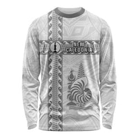 Custom New Caledonia Football Long Sleeve Shirt Go The Kagus LT05 Unisex White - Polynesian Pride