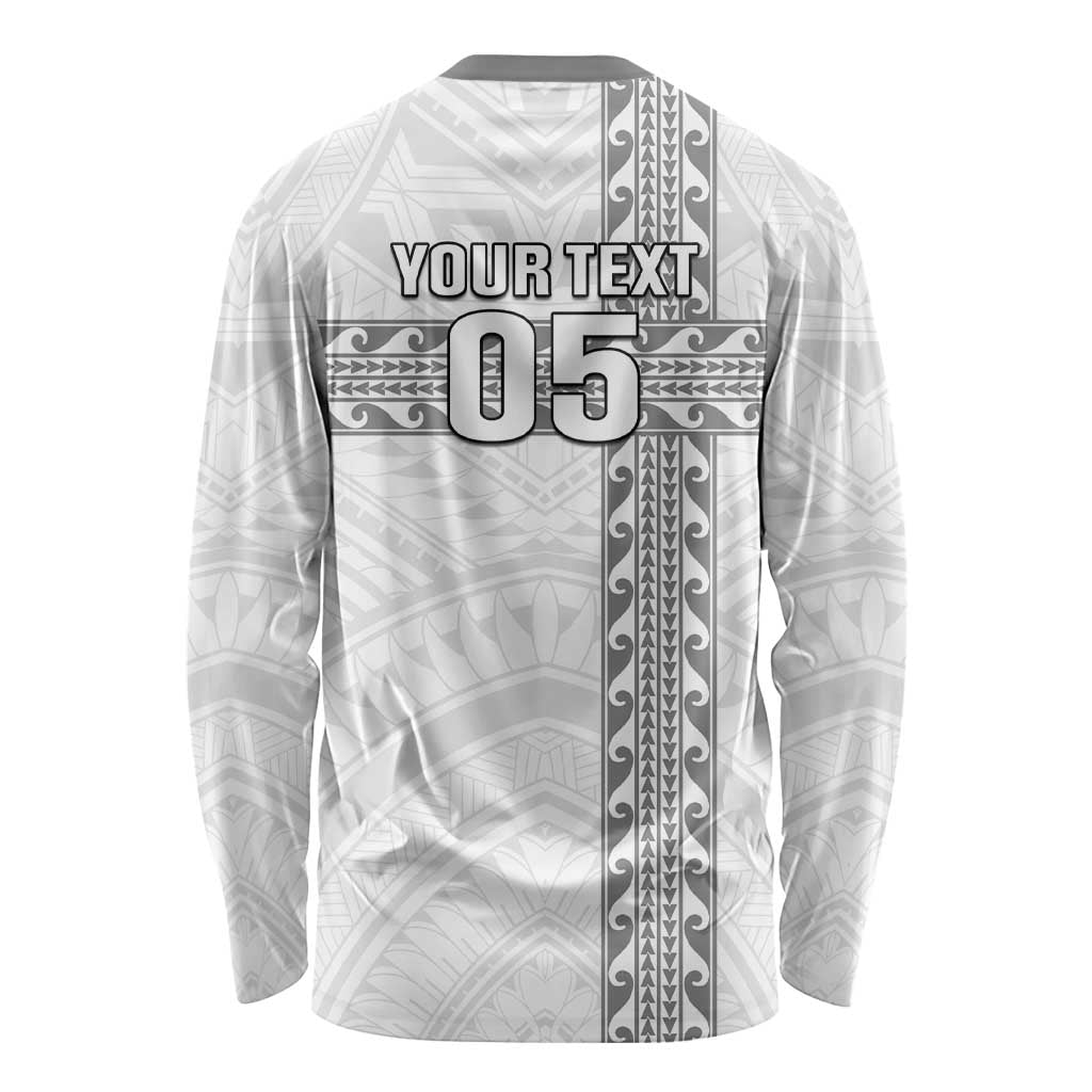 Custom New Caledonia Football Long Sleeve Shirt Go The Kagus LT05 - Polynesian Pride