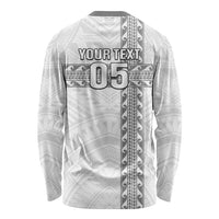Custom New Caledonia Football Long Sleeve Shirt Go The Kagus LT05 - Polynesian Pride