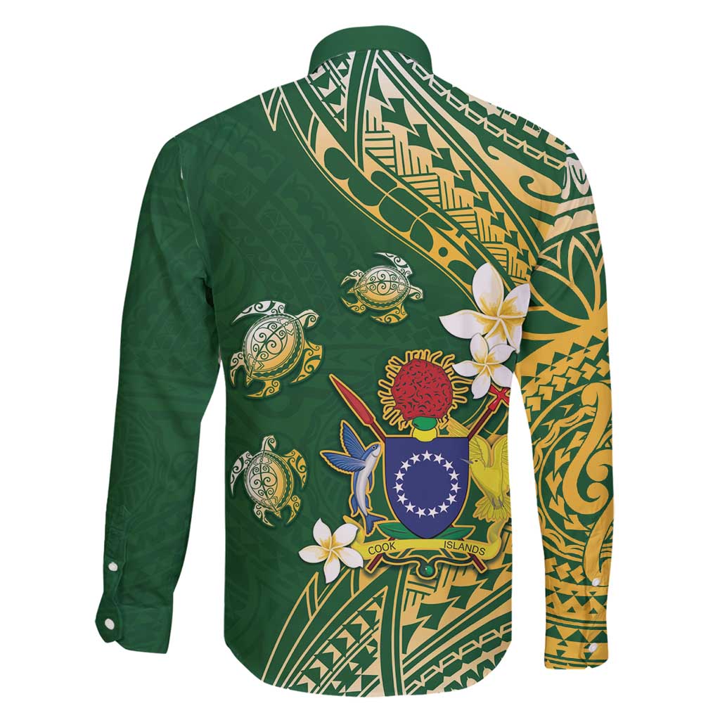 Cook Islands 15 Finest Family Matching Long Sleeve Bodycon Dress and Hawaiian Shirt Plumeria Polynesian Turtle LT05 - Polynesian Pride
