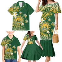 Cook Islands 15 Finest Family Matching Mermaid Dress and Hawaiian Shirt Plumeria Polynesian Turtle LT05 - Polynesian Pride