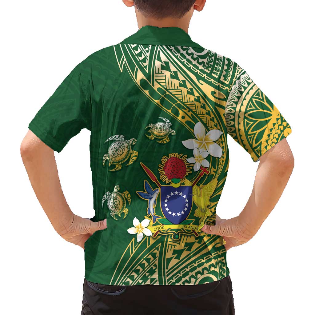 Cook Islands 15 Finest Family Matching Short Sleeve Bodycon Dress and Hawaiian Shirt Plumeria Polynesian Turtle LT05 - Polynesian Pride