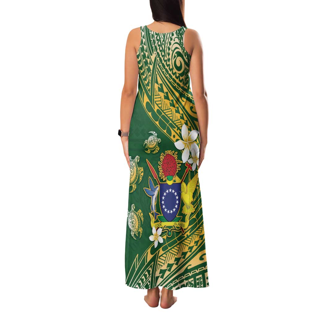 Cook Islands 15 Finest Family Matching Tank Maxi Dress and Hawaiian Shirt Plumeria Polynesian Turtle LT05 - Polynesian Pride