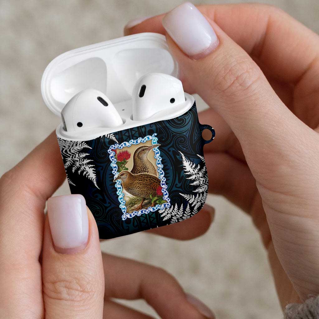 New Zealand Weka AirPods Case Maori Hen Koru Pattern - Polynesian Pride