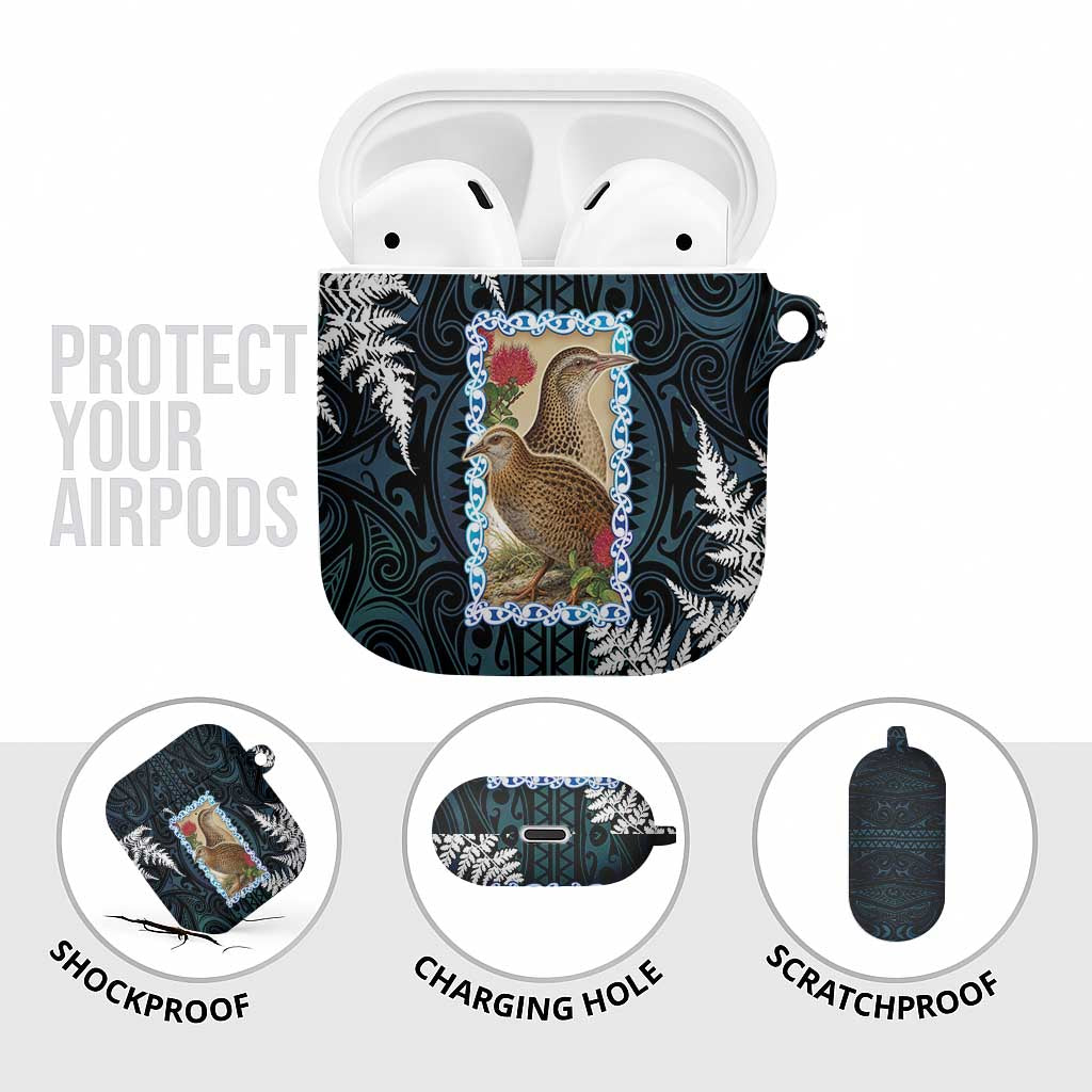 New Zealand Weka AirPods Case Maori Hen Koru Pattern - Polynesian Pride