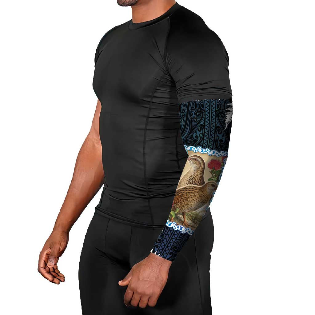 New Zealand Weka Arm Sleeves Maori Hen Koru Pattern - Polynesian Pride