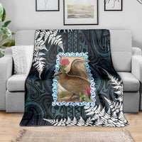 New Zealand Weka Blanket Maori Hen Koru Pattern - Polynesian Pride