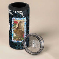 New Zealand Weka 4 in 1 Can Cooler Tumbler Maori Hen Koru Pattern - Polynesian Pride