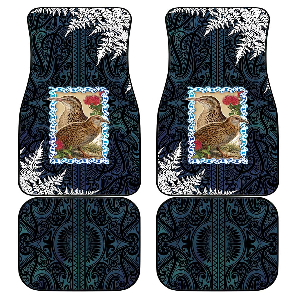 New Zealand Weka Car Mats Maori Hen Koru Pattern - Polynesian Pride
