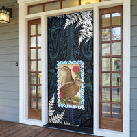 New Zealand Weka Door Cover Maori Hen Koru Pattern - Polynesian Pride