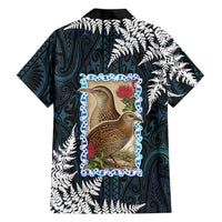 New Zealand Weka Family Matching Off The Shoulder Long Sleeve Dress and Hawaiian Shirt Maori Hen Koru Pattern LT05 - Polynesian Pride