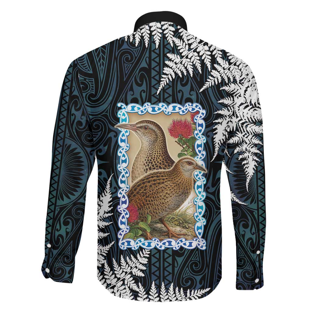 New Zealand Weka Family Matching Tank Maxi Dress and Hawaiian Shirt Maori Hen Koru Pattern LT05 - Polynesian Pride