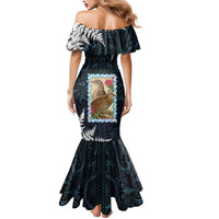 New Zealand Weka Mermaid Dress Maori Hen Koru Pattern - Polynesian Pride